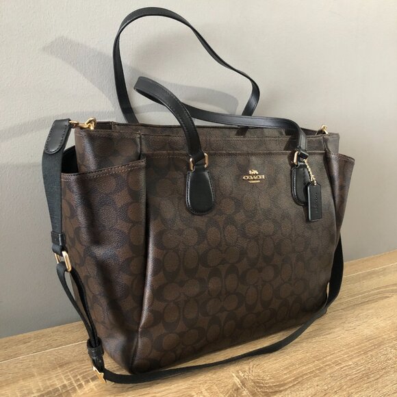 Coach Monogram Baby Diaper Bag in Signature Canvas Crossbody Tote MSRP $495 - Picture 7 of 16